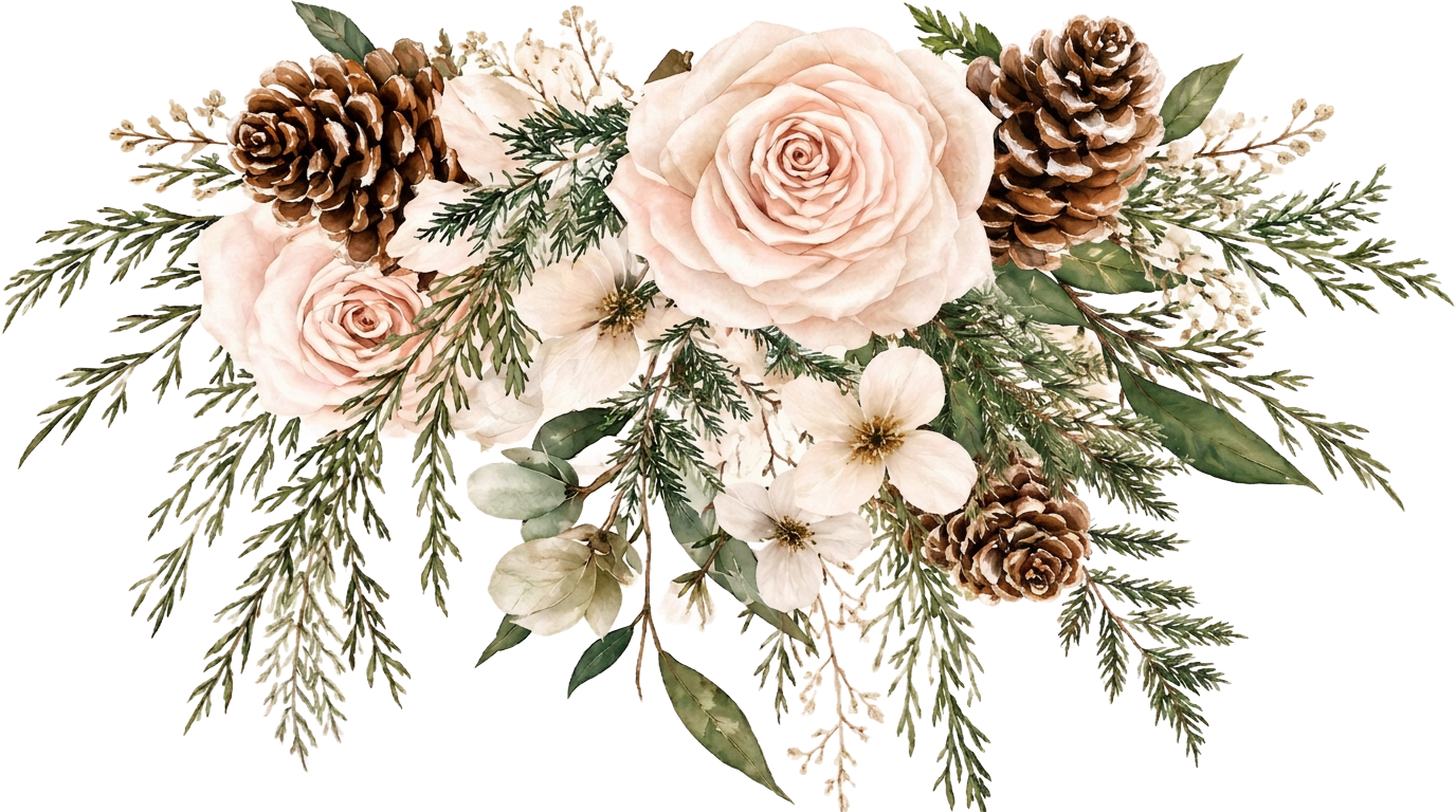 Watercolor wedding flowers